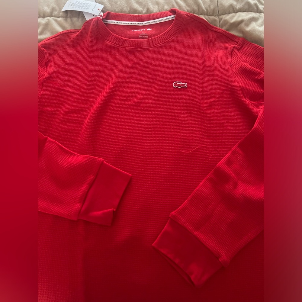Lacoste men sweater , brand new , red color